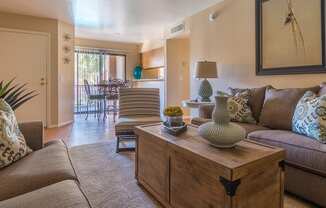 Arboretum living room with two couches and carpet