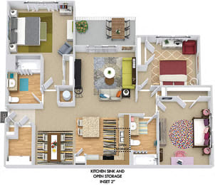 3 beds, 2 baths, 1,372 sqft, $1,734