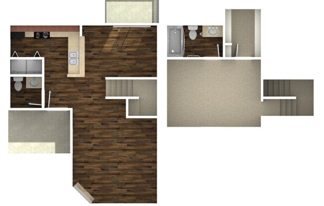 1 bed, 1.5 baths, 839 sqft, $1,424