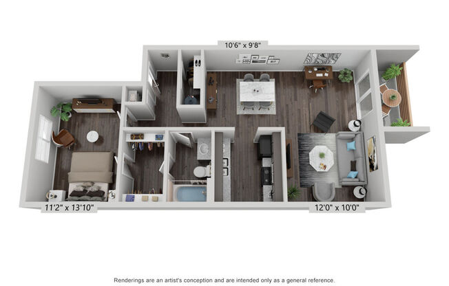 1 bed, 1 bath, 990 sqft, $1,048