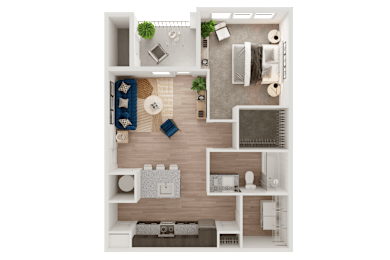 1 bed, 1 bath, 722 sqft, $1,223