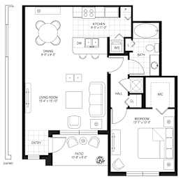 1 bed, 1 bath, 805 sqft, $2,191