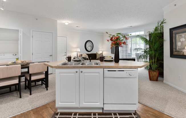 the preserve at ballantyne commons community kitchen and dining area