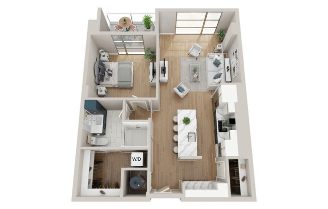 1 bed, 1 bath, 894 sqft, $3,511