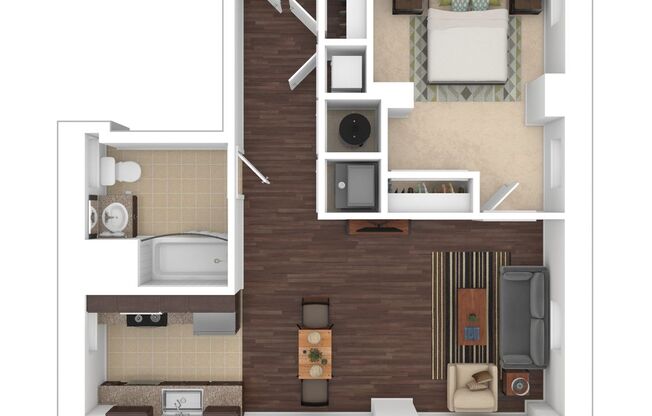 1 bed, 1 bath, 621 sqft, $2,465, Unit T-0807