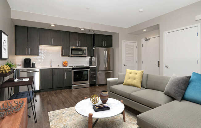 Living Room with Hard Surface Flooring