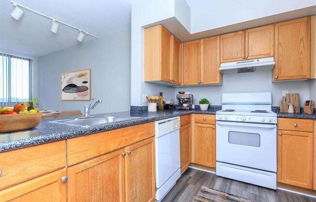 a kitchen or kitchenette at residence & conference centre windsor