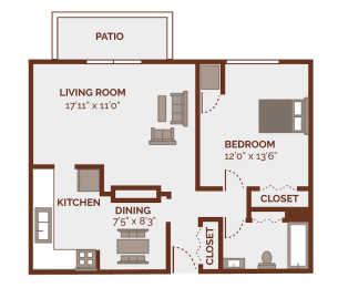 1 bed, 1 bath, 725 sqft, $1,140