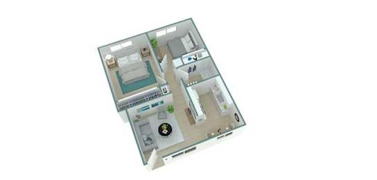 2 beds, 1 bath, 849 sqft, $2,197