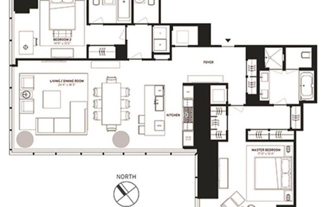 2 beds, 3.5 baths, 2,009 sqft, $35,000, Unit 47B