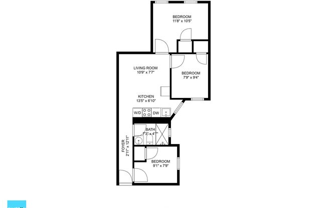 3 beds, 1 bath, 513 sqft, $4,025, Unit 16