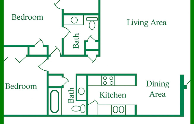 2 beds, 2 baths, 944 sqft, $905