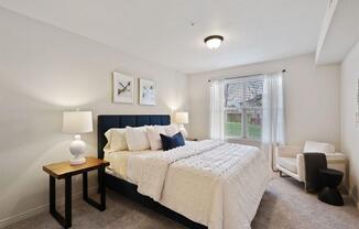 The Crossings at Chapel Hill Large Bedroom with Carpet