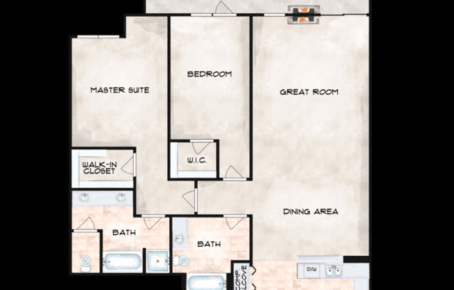 2 beds, 2 baths, 1,438 sqft, $2,400