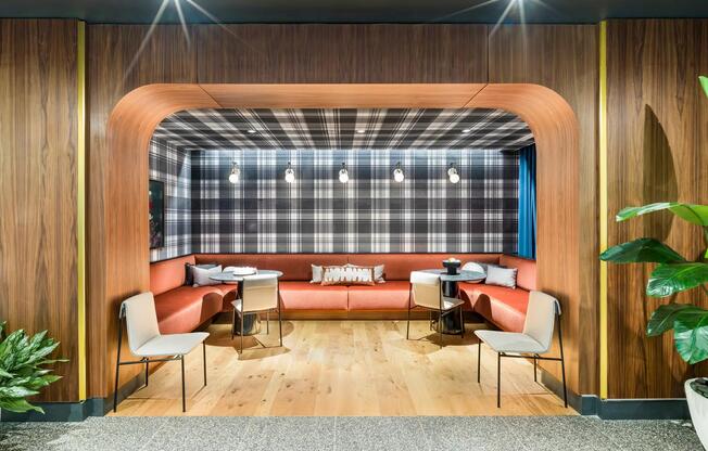 Eclectic lounge spaces with retro flair, perfect for casual hangs or one-on-one convos.