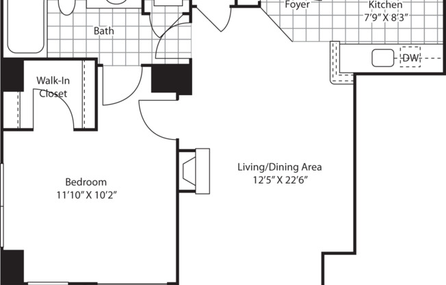 1 bed, 1 bath, 700 sqft, $2,980, Unit 0906