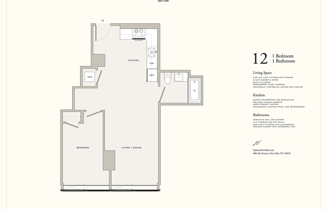 1 bed, 1 bath, $6,200, Unit 412