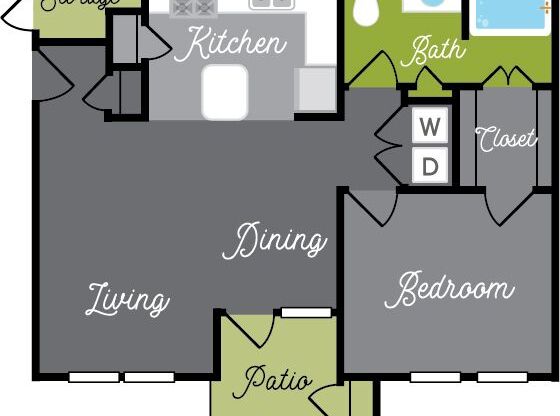 1 bed, 1 bath, 715 sqft, $1,051