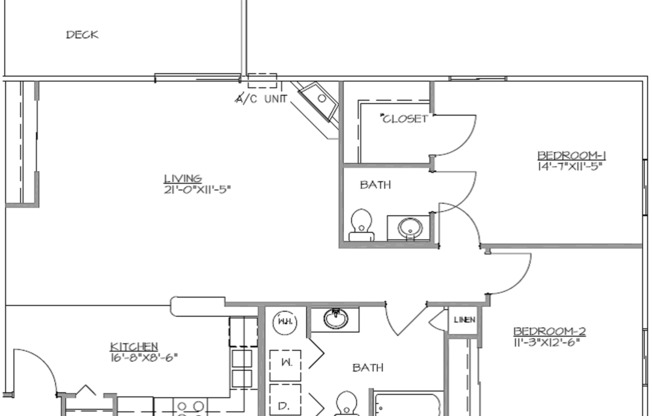 1 bed, 1 bath, 868 sqft, $1,010, Unit 215-07