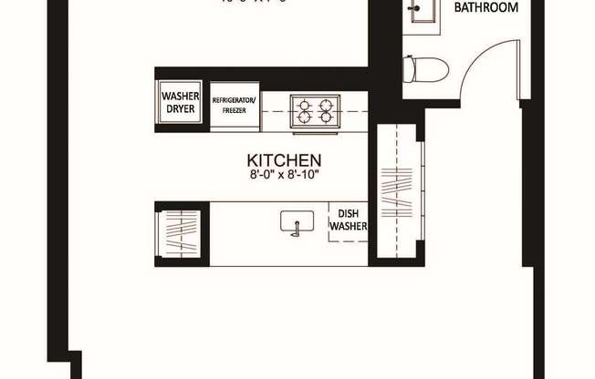 Studio, 1 bath, 798 sqft, $3,763
