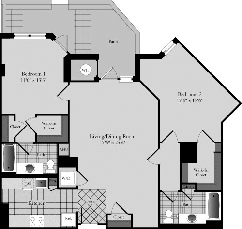 2 beds, 2 baths, 1,235 sqft, $5,146, Unit 133