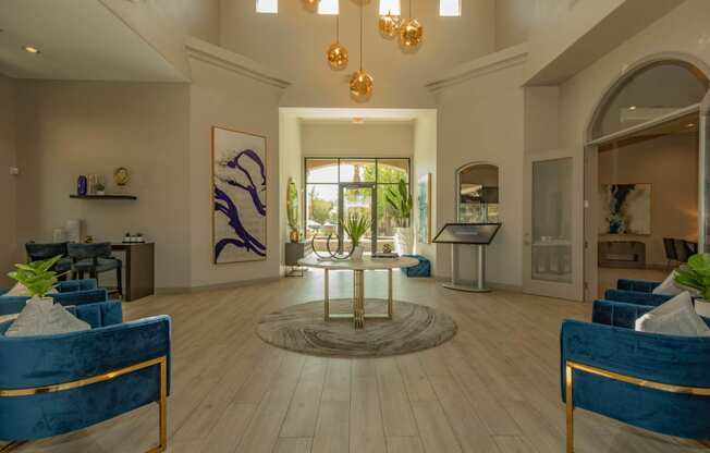 Clubhouse living room decor at The Covington by Picerne, Las Vegas, NV, 89139