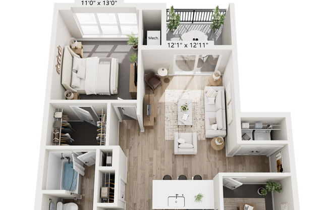 1 bed, 1 bath, 886 sqft, $1,990, Unit 8421-104