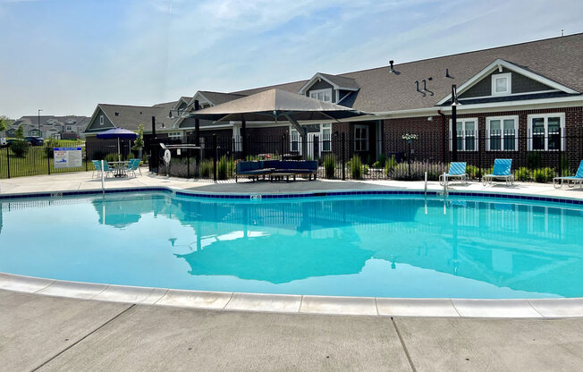 Resort Style Outdoor Pool at Strathmore Apartment Homes in West Des Moines, Iowa