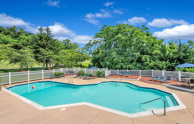 sparkling pool and sun deck