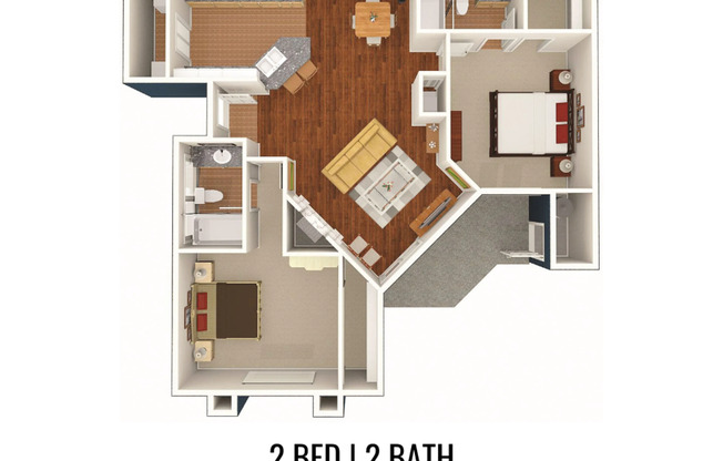 2 beds, 2 baths, 967 sqft, $2,910, Unit 301