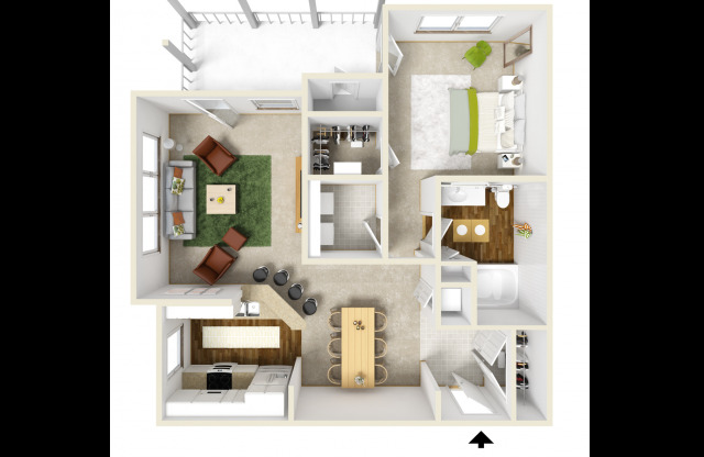 1 bed, 1 bath, 792 sqft, $1,423