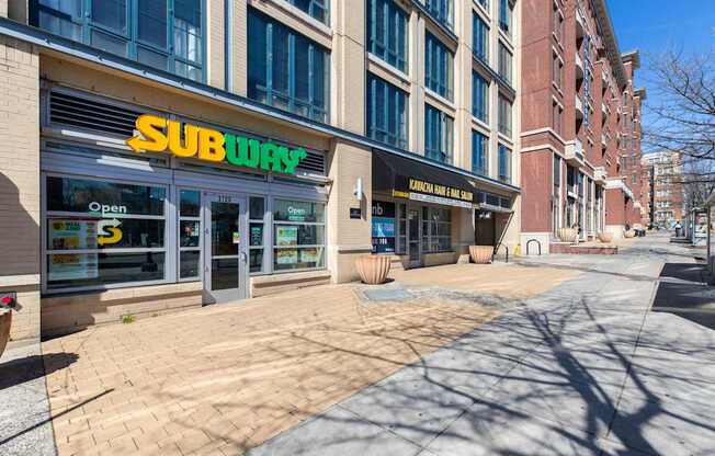 Subway near The Paramount Apartments, located at 829 Quincy Street, NW, Washington, DC 20011