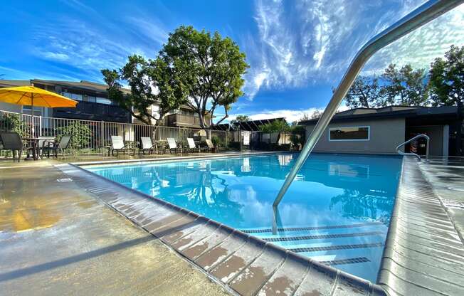 the swimming pool at our apartments