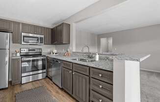 Modern Kitchen with Stainless Steel Appliances