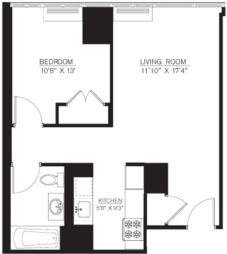 1 bed, 1 bath, 677 sqft, $3,962, Unit 16A