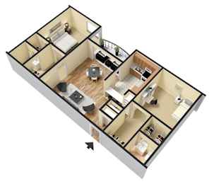 2 beds, 2 baths, 980 sqft, $3,238