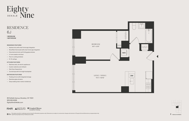 1 bed, 1 bath, $3,999, Unit 6J
