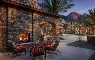 Enjoy poolside fireplaces and flat screen TVs| Villas at San Dorado