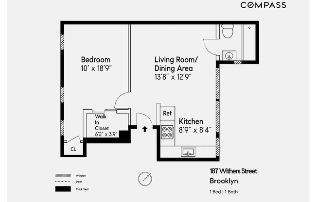 1 bed, 1 bath, $2,400, Unit 3