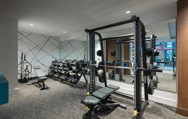 fitness center at Kinley West LA, Los Angeles