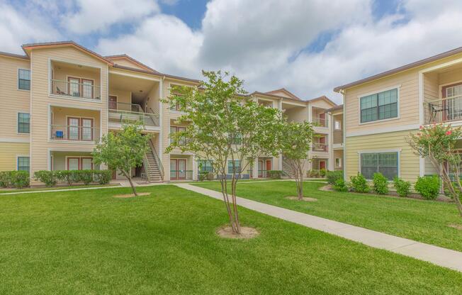 a large lawn in front of a house