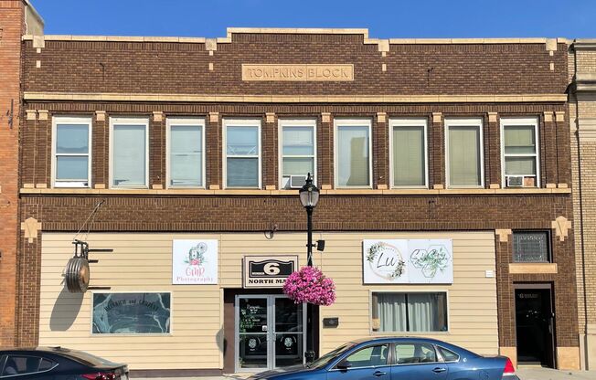 6 North Main Street - Downtown apartments on second floor above commercial spaces.
