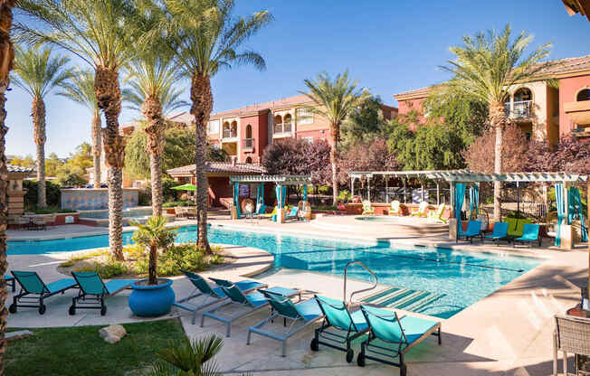 the swimming pool at the resort