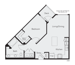 1 bed, 1 bath, 737 sqft, $2,790