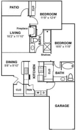2 beds, 2 baths, 1,095 sqft, $1,909