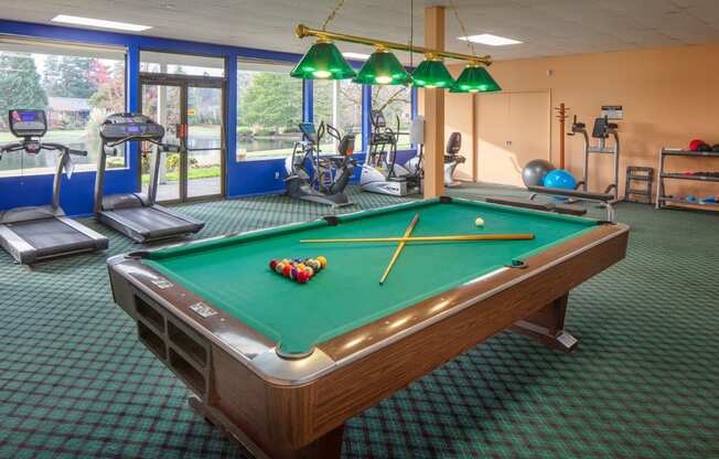 Summerfield clubhouse game room at Summerfield, Tigard, 97224