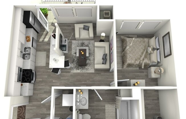 1 bed, 1 bath, 577 sqft, $1,595