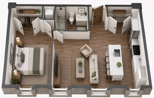 1 bed, 1 bath, 590 sqft, $1,795, Unit PH-09