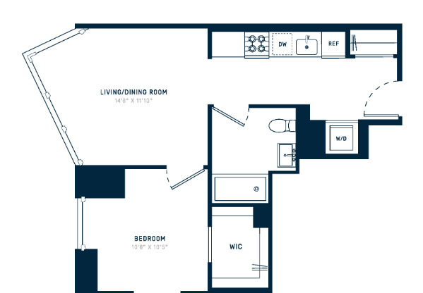 1 bed, 1 bath, 570 sqft, $3,790, Unit 16J