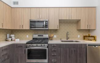 State of the art kitchen at The Platform Urban Apartments